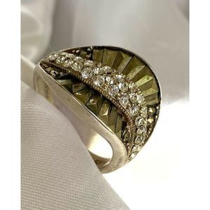 CC# Stunning Sterling Silver & Cz Ring Size 10